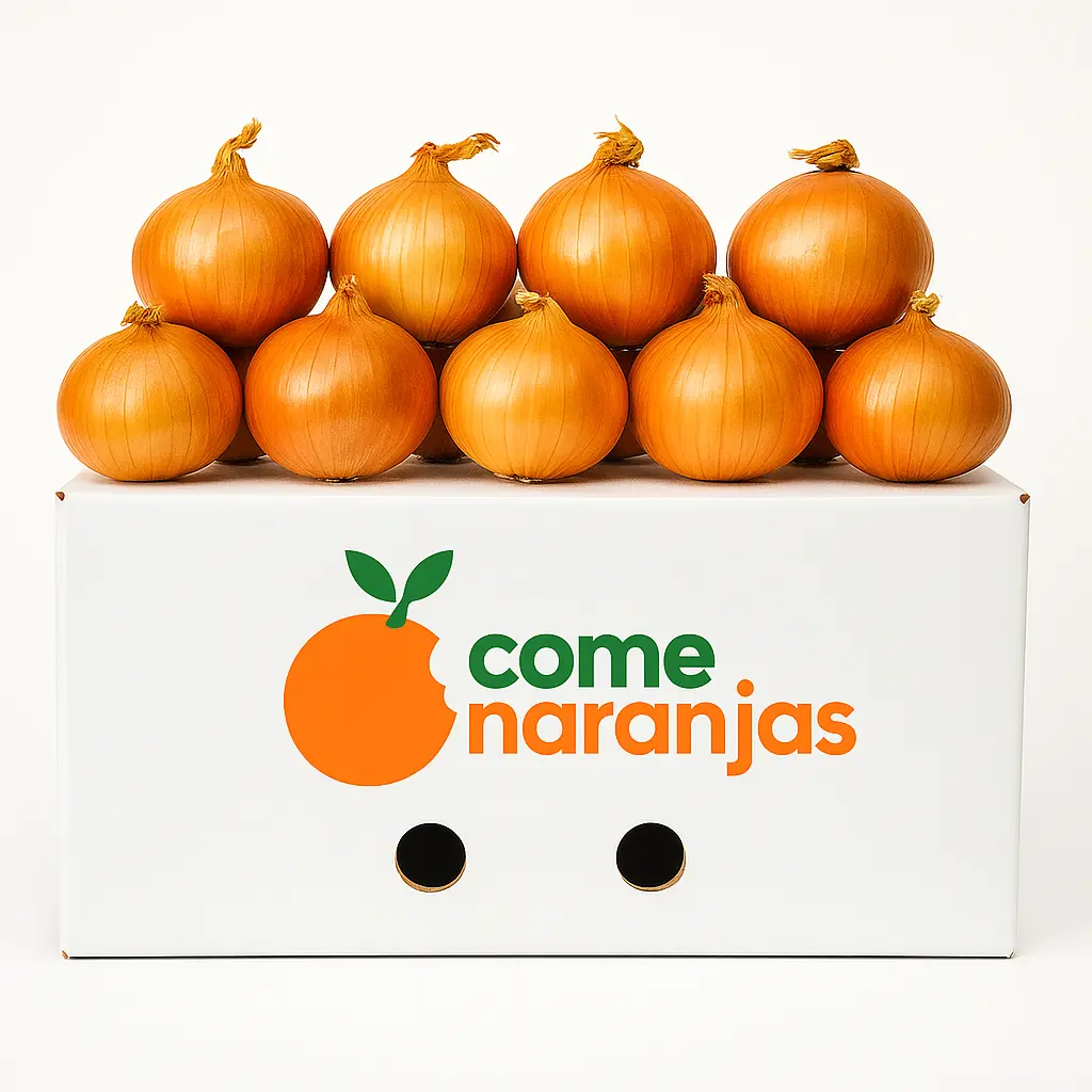 caja de cebollas