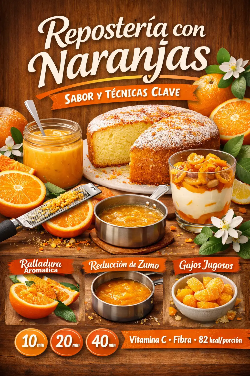 postre con naranjas