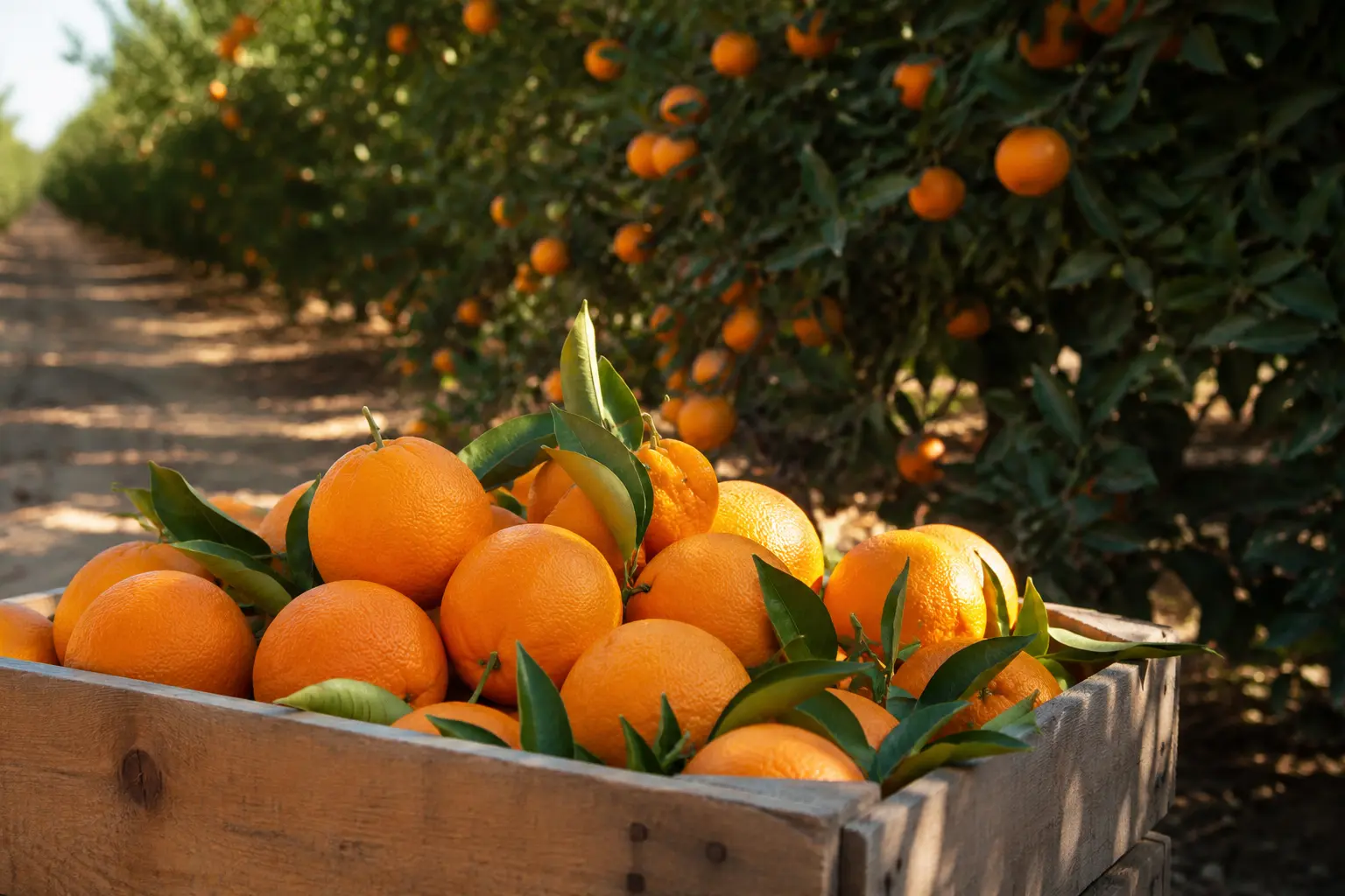 naranjas en el campo